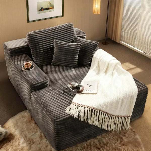 Modern Elegance Meets Coziness: The Plush Faux Fur Chaise Lounge