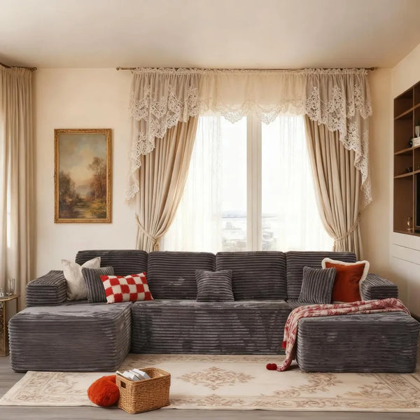 Modular Cloud Sofa Corduroy No Assembly